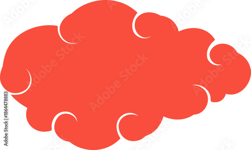 Red Japanese Cloud Icon