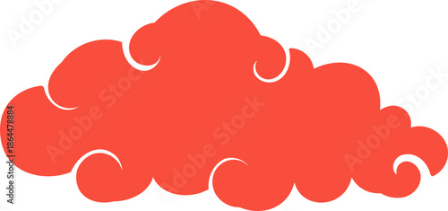 Red Anime Cloud Symbol