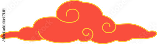 Red Chinese Auspicious Cloud