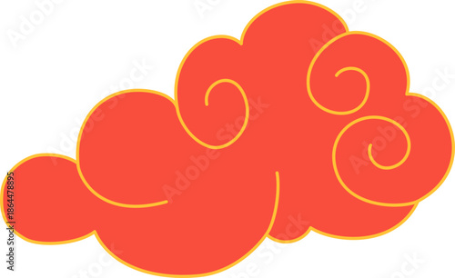 Traditional Chinese Red Cloud