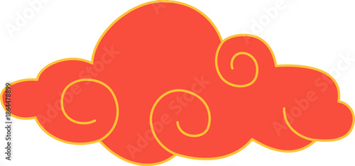 Traditional Chinese Red Cloud