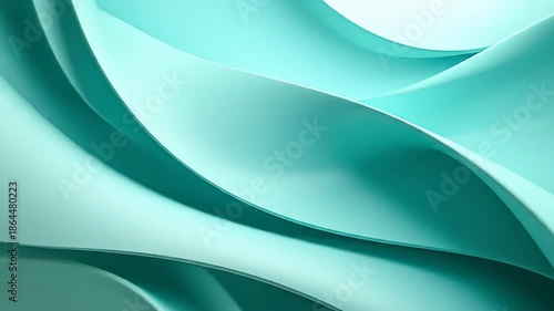 Abstract teal curves create a soothing, modern, and visually appealing background.