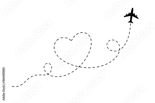 Travel Route With Airplane