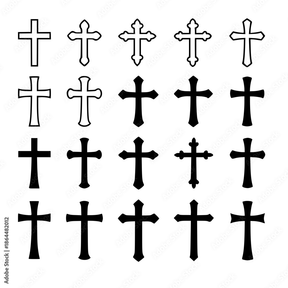 Fototapeta premium Simple Crosses Collection