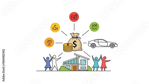 vector illustration of a cartoon bee