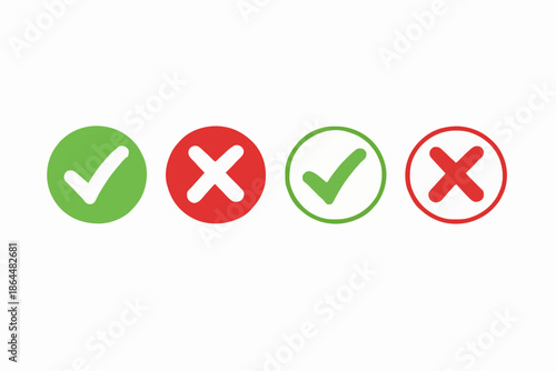 Simple Check Mark Icons Set