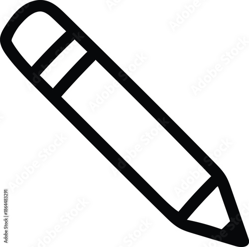 Hand drawing pencil, write or compose line art icon for apps and websites 