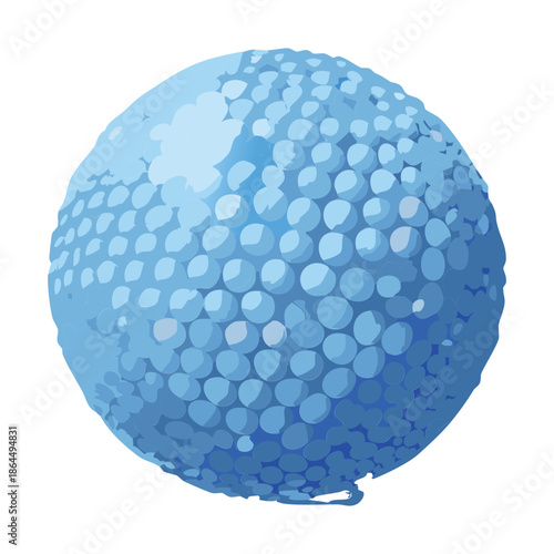 blue sphere with crater texture for space planet and sci-fi moon celestial body in arcade game