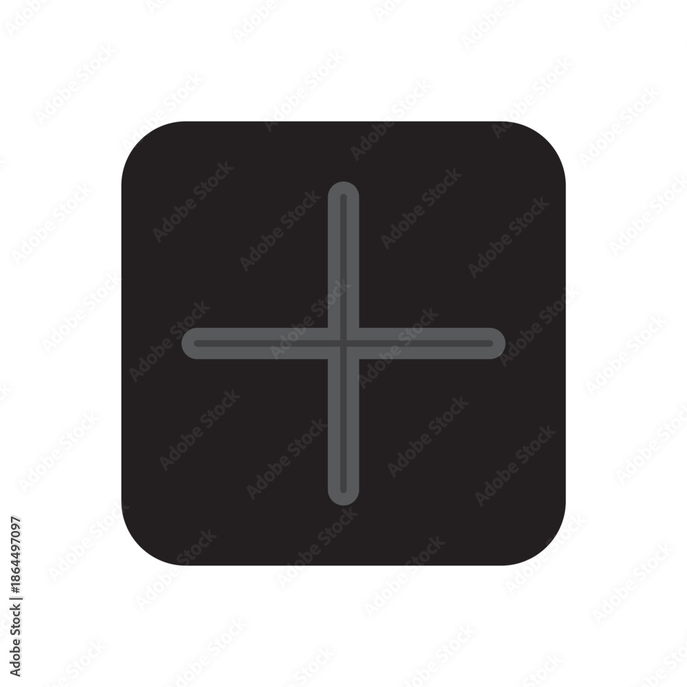 Obraz premium plus icon on metal internet button
