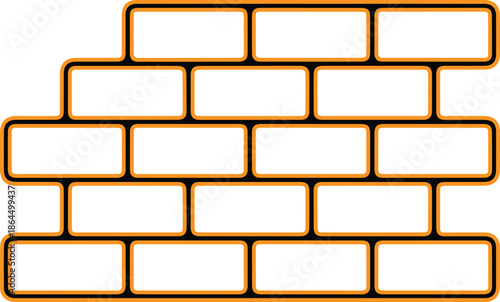 Brick wall vector icon illustration
