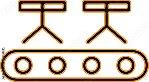 Factory production line vector icon