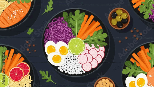 seamless background with easter eggs