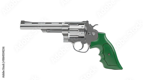 Wallpaper Mural Chrome Revolver with Green Grips Torontodigital.ca