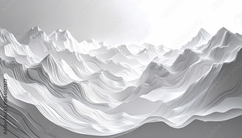 Obraz premium Abstract White Mountains Landscape Background