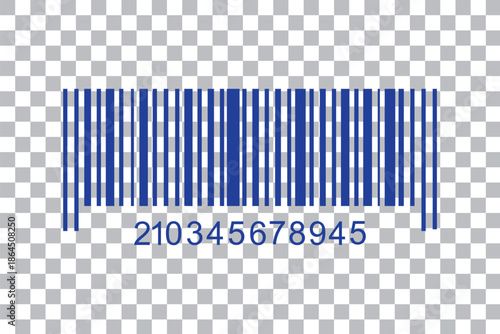 Barcode vector icon or bar code scan label for product price tag. Generic barcode lines for retail checkout and product labeling. Easily editable vector illustration