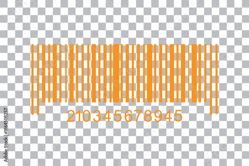 Barcode vector icon or bar code scan label for product price tag. Generic barcode lines for retail checkout and product labeling. Easily editable vector illustration