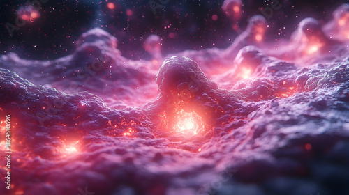 Synapse Neurotransmission Detail. Generated Ai