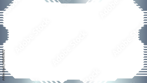 Abstract modern geometric frame border with clean lines and empty space for banner, poster, or digital layout design