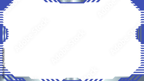 Abstract modern geometric frame border with clean lines and empty space for banner, poster, or digital layout design