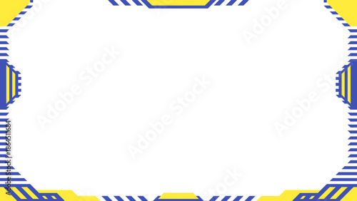 Abstract modern geometric frame border with clean lines and empty space for banner, poster, or digital layout design