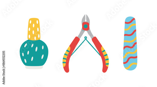 Professional Manicure and Pedicure Tool Set with Nail Polish Bottle Clippers and Buffer for Beauty Salon and Personal Grooming