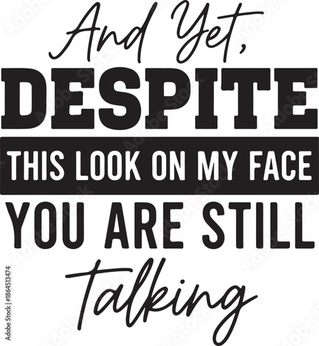 Silhouette of a person with a speech bubble containing handwritten bold text message vector