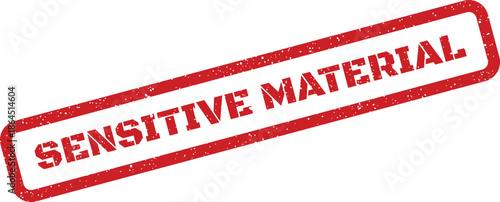 Official red grunge rubber stamp mark indicating sensitive material requires careful handling and restricted access information