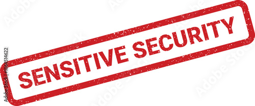 Official red grunge rubber stamp mark indicating sensitive security protocols or classified information requiring strict protection