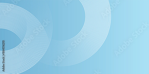 Abstract minimalist banner background, pastel colorful, blue and white gradations. Circle effect style modern art. vector illustration eps10