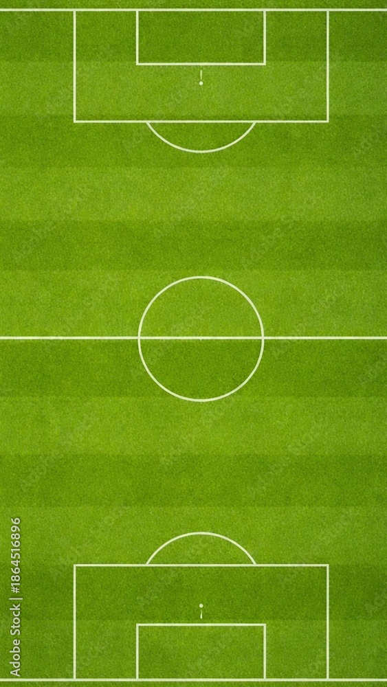 Fototapeta premium Green Soccer Field Top View 