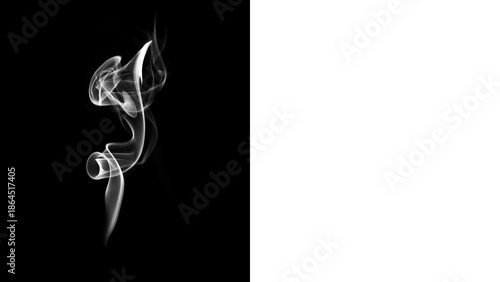 Ethereal smoke swirling in darkness