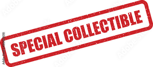 Rectangular stamp with grunge texture signifying a special collectible item for enthusiasts and product tags