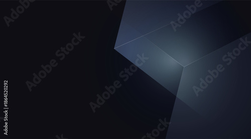 Abstract dark blue geometric shapes background for technology presentations