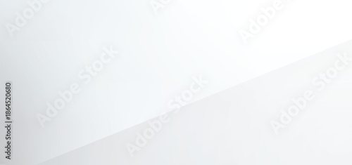 Minimalist white abstract background with soft diagonal gradient and clean geometric shapes for