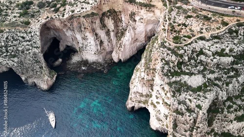 View of the observation deck and Blue Grotto, Malta