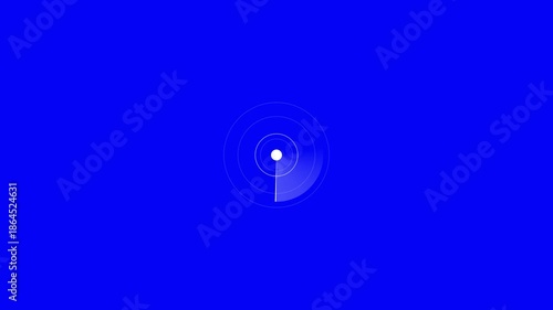 Radar screen loop with scanning beam circular grid. Radar scanning technology background. Digital radar screen infographic HUD call loading radar targets and futuristic user interface.