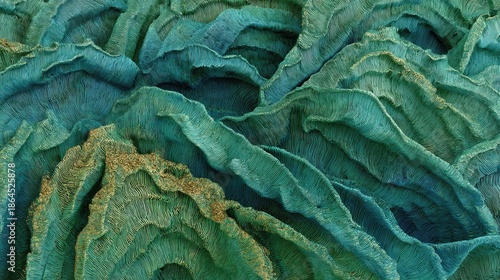 Abstract Pattern With Teal And Green Colors