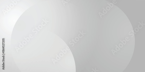 A minimalist abstract background featuring overlapping curves and circular shapes in various shades of gray, creating a smooth gradient and subtle depth