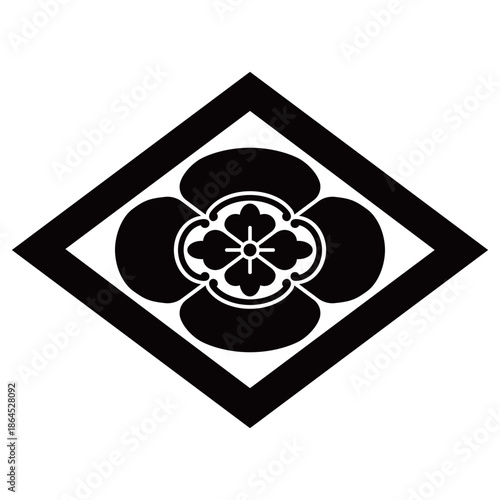 家紋です。菱に木瓜といいます。