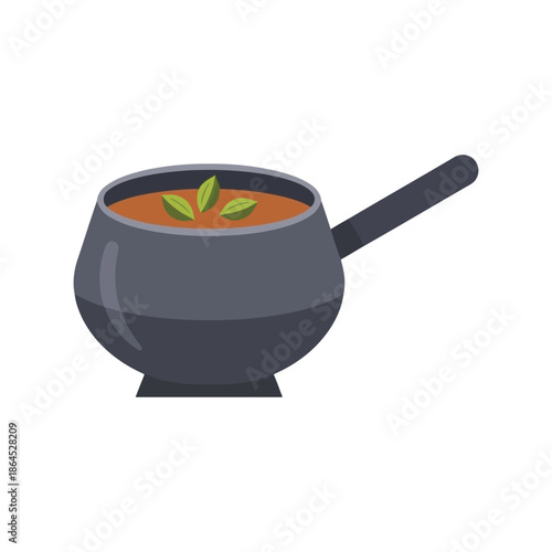 Ramadan soup pot vector illustration for iftar meal and Islamic holiday design