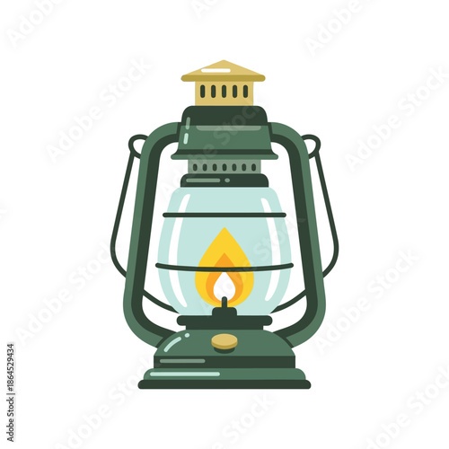 Vintage Oil Lantern Vector for Retro Design and Illustrations