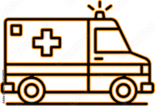 Ambulance vehicle icon emergency medical service