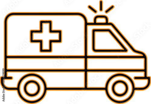 Ambulance vehicle icon emergency service symbol