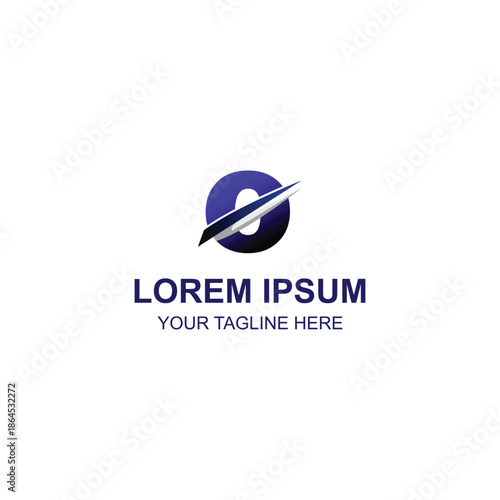 letter O and metallic sharp logo design with Creative Illustration