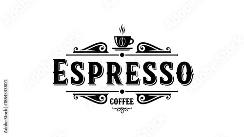 Vintage Espresso Café Typography Logo