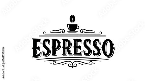 Vintage Espresso Café Typography Logo
