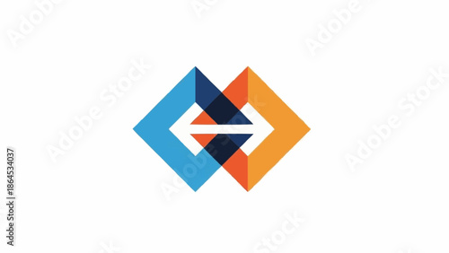 Interconnected Squares with Arrows - A Symbol of Connection and Exchange.