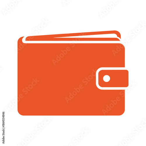 Orange Wallet Icon