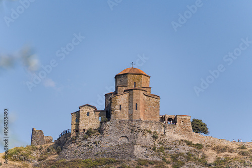 Ancient Djvari monastery on the mountain top