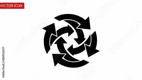 Circular Arrows - A Symbol of Continuous Movement and Recycling.